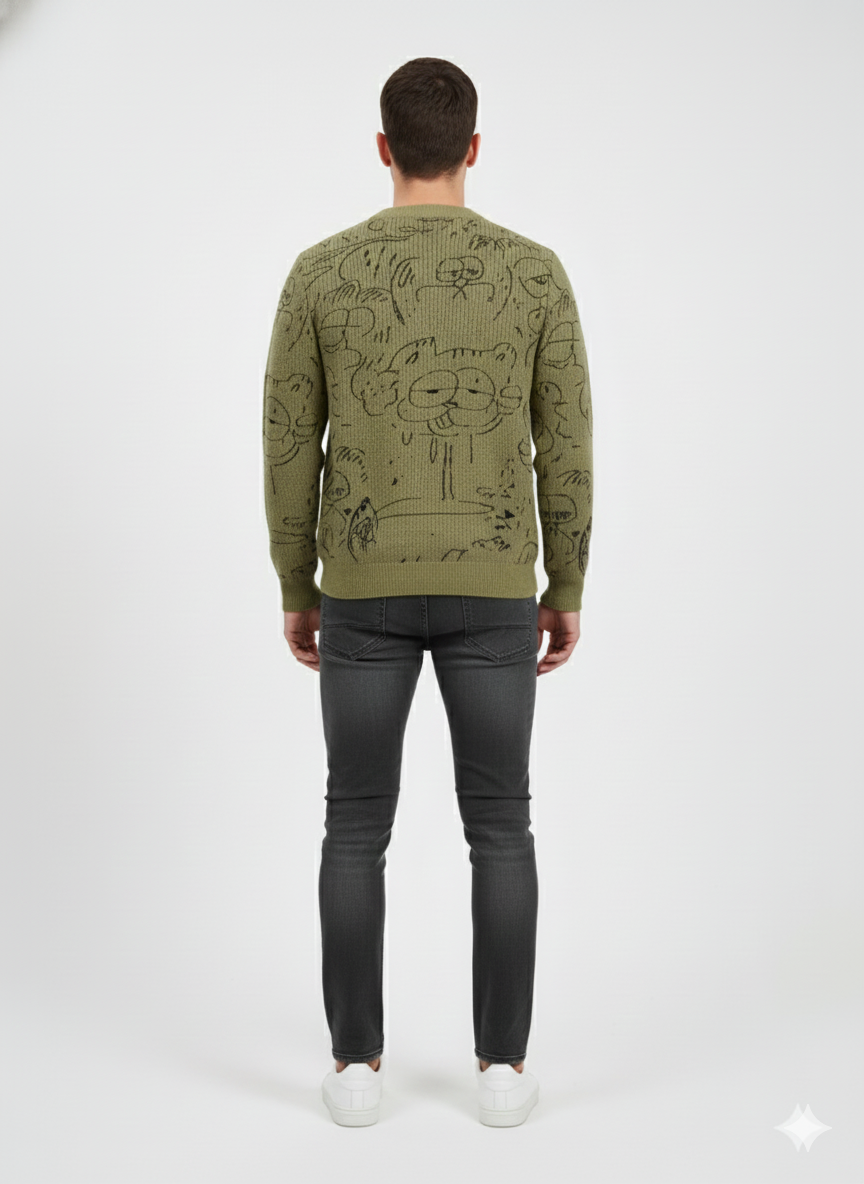 Premium Doodle Knit Sweater