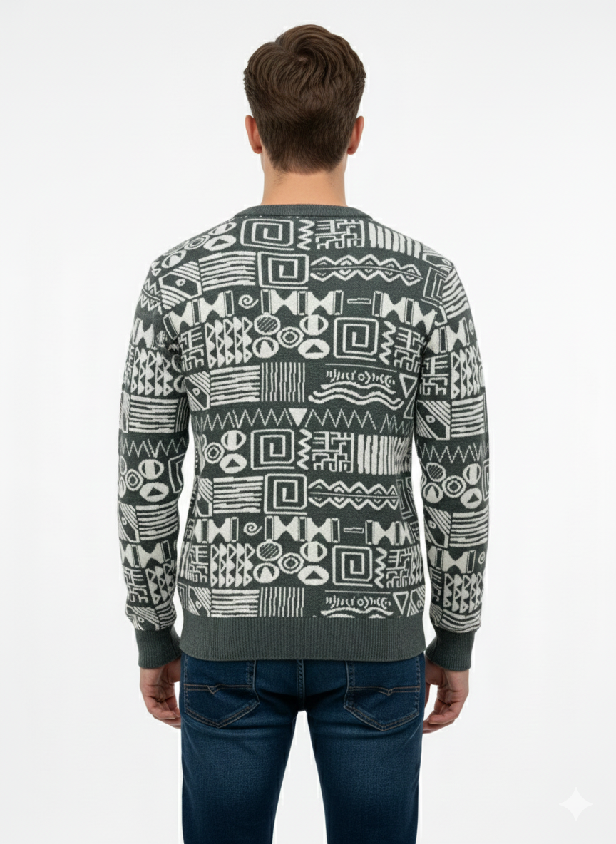 Abstract Statement Knit Sweater